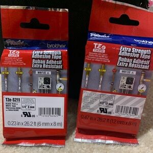 TZe Tape for Brother Label Machines. Fits machines that use TZe tape.